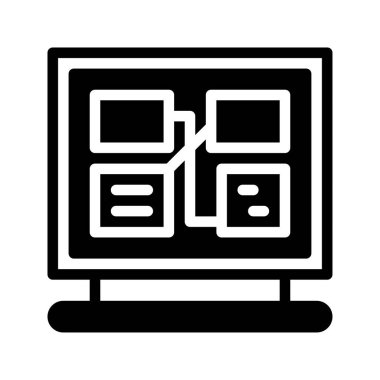 İlan panosu simgesi. Kirli bir tarzla. Web sitelerinde, UI ve mobil uygulamalarda kullanılabilir.