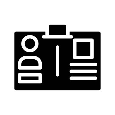 Öğrenci kartı simgesi. Kirli bir tarzla. Web sitelerinde, UI ve mobil uygulamalarda kullanılabilir.