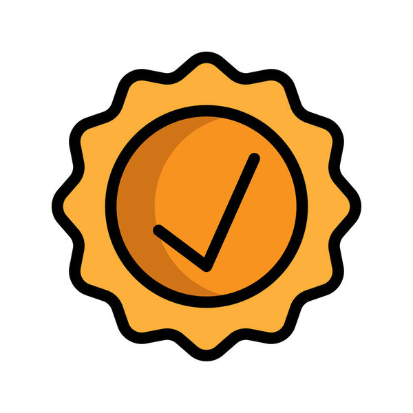 Печать иконы. официальная награда, пакет, значок, эмблема, плоские иконки этикетки. Подходит для веб-сайтов, пользовательских и мобильных приложений.