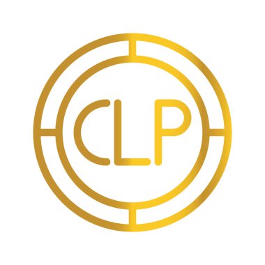 Şili para birimi pesosu, para, finans ve iş için sembol tasarımı olarak kullanılabilir. bir gradyan dolgu tasarımı ile.