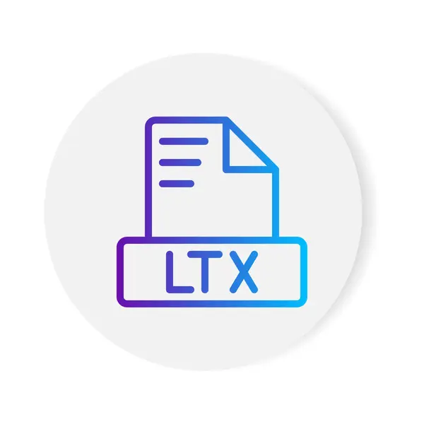 stock vector Ltx document format file icon. with gradient outlines. vector illustration.