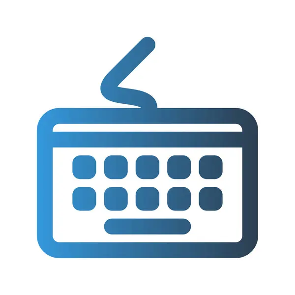 Klavye taslak simgesi. Arayüzler, web siteleri, UI ve mobil uygulamalar için uygun renkler ile.