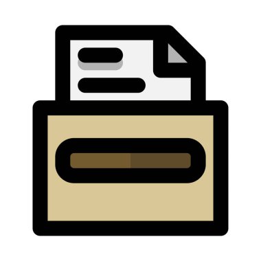 Arşiv Düz simgesi. Ofis ekipmanları ve veri dosyaları. Arayüzler, web siteleri, UI ve mobil uygulamalar için uygun.