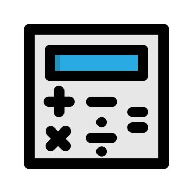 Hesap makinesi yassı simgesi. Muhasebeciler ve finans teknolojisi. Arayüzler, web siteleri, UI ve mobil uygulamalar için uygun.