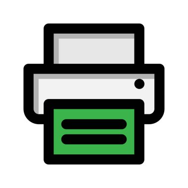 Faks makinesi düz simgesi. Teknoloji ofisi, iş ve okul malzemeleri. Arayüzler, web siteleri, UI ve mobil uygulamalar için uygun.