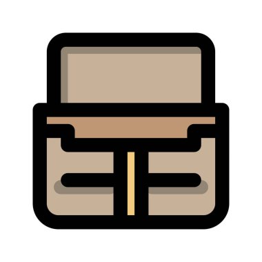 Laptop çanta düz simge. Ofis ve okul aksesuarları. Arayüzler, web siteleri, UI ve mobil uygulamalar için uygun.