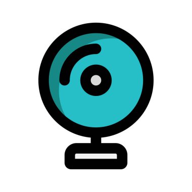 Web kamerası simgesi. Teknoloji, CCTV, video, güvenlik, elektronik. Arayüzler, web siteleri, UI ve mobil uygulamalar için uygun.