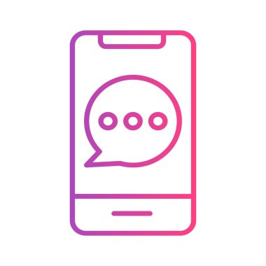 Konuşma gradyanı simgesi. kabarcık, iletişim ve iş sembolü. Arayüzler, web siteleri, UI ve mobil uygulamalar için mükemmel.