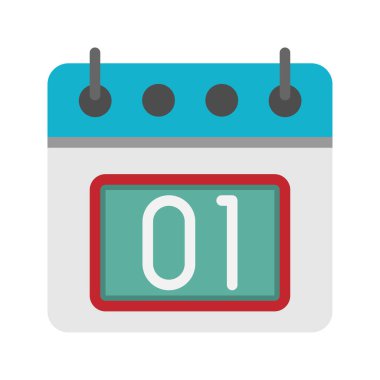 İlk randevu ikonu olan gündüz takvimi. Web sitesi, ui ve mobil uygulama için kullanılabilir.