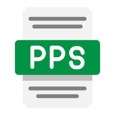 Pps spreadsheet and data file flat icons, suitable for website, ui and mobile app. vector illustration. clipart