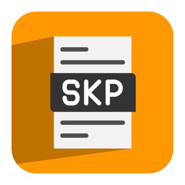 Skp belgesi düz simgesi. Sunumlar ve raporlar için ideal dosya biçimi. Web siteleri, UI ve mobil uygulamalar için kullanılabilir.