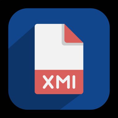 Xml belge dosyaları düz simgeler. Simge sembolü biçimi. Mavi bir geçmişi var. Vektör illüstrasyonu.
