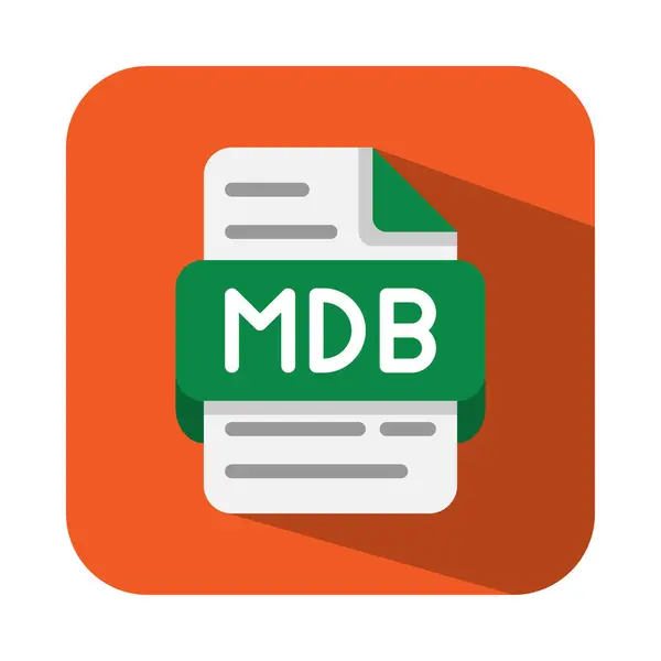 stock vector Mdb document database flat icons. file type, format, extension files symbol. suitable for data visualization.