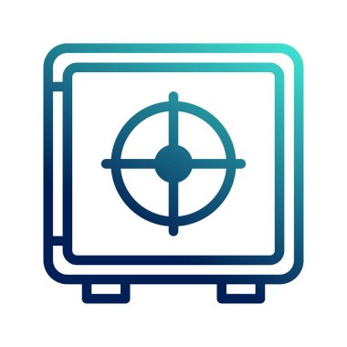 Güvenli gradyan simgeleri. özet biçimi, düzenlenebilir vuruş simgeleri grafik tasarım illüstrasyonuyla.