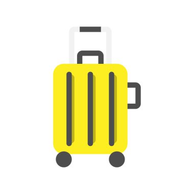 Düz stil simgelerle seyahat çantası. Web siteleri, UI ve mobil uygulamalar için kullanılabilir. vektör illüstrasyonu.