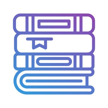 Kitap yığını gradyan simgeleri. Akademik ve kütüphane için mükemmel. düzenlenebilir vuruş, web siteleri, UI ve arayüzler için uygun.