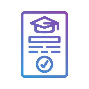 Akademik sertifika gradyan simgeleri. Diplomalar ve ödüller için tasarımlar. Web siteleri, ui ve arayüzleri için düzenlenebilir vuruş mükemmel.