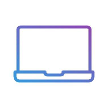 Dizüstü bilgisayar gradyan simgeleri. Dijital, teknolojik ve çalışma alanları için mükemmel. düzenlenebilir vuruş, web siteleri, UI ve arayüzler için uygun.