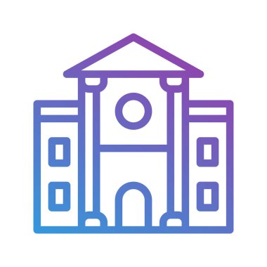 Fakülte gradyan simgeleri. Üniversiteler, binalar ve okullar için mükemmel. düzenlenebilir vuruş, web siteleri, UI ve arayüzler için uygun.