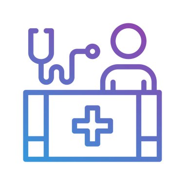 Sağlık hizmeti gradyan simgeleri. Klinikler, sağlık ve sıhhiye için kullanılabilir. düzenlenebilir vuruş, web siteleri, UI ve arayüzler için uygun.