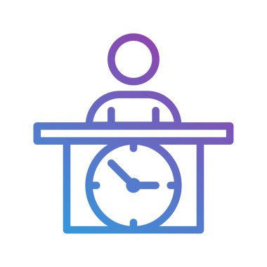 Ders zamanı gradyan simgeleri. Okula, üniversiteye ve sınıfa dönmek için mükemmel. düzenlenebilir vuruş, web siteleri, UI ve arayüzler için uygun.