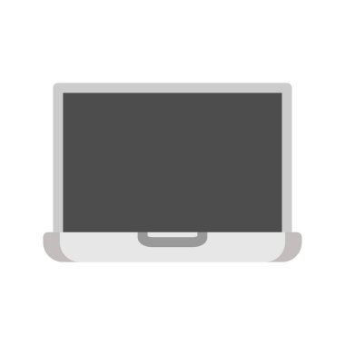 Dizüstü bilgisayar simgeleri. Düz stil, teknoloji, iş ve ofis sembolü resimlemesi için uygun.