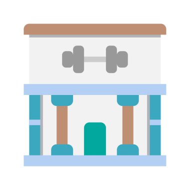 Spor salonu ya da spor salonu ikonları. düz stil, sağlık, iş ve imaj logosu için uygun.