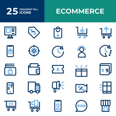 Etrade Renk Taslak Simgeleri Ayarlandı. Çevrimiçi mağaza sembolleri için düzenlenebilir daire tasarımı. Web siteleri, UI ve mobil uygulamalar için mükemmel.