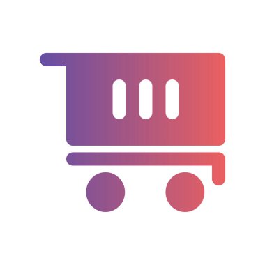 Boş araba simgeleri. Modern tasarım tarzı ve gradyan dolgu renkleriyle. Web siteleri, UI ve mobil uygulamalar için uygundur.