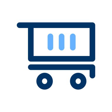 Pictogram renk ana hatları düzenlenebilir çizim resimlerinde iş için boş el arabası simgesi simgesi