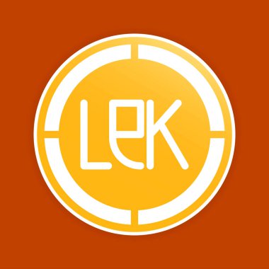 Lek coin icons. albanian money symbol, fresh currency icons with subtle gradient fill. clipart