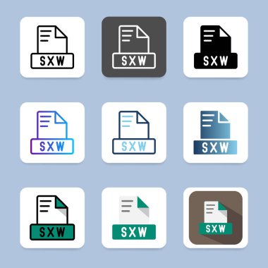 Set sxw icons file format for an intuitive interface, suitable for web, ui and mobile app needs. clipart