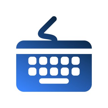 Klavye gradyanı doldurma simgeleri. dijital arayüzleri güzelleştirmek için ofis sembolleri.
