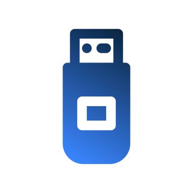 Usb sürücü gradyan doldurma simgeleri. uygulamanın görünümünü zenginleştirmek için ofis simgesi.