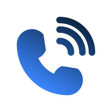 Telefon gradyanı doldurma simgeleri. ilgili kullanıcı arayüzleri için sembol teknolojisi ve iletişim.