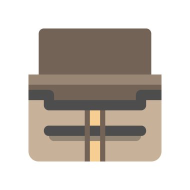 Dizüstü bilgisayarın düz simgeleri. Dijital uygulamalar için basit aygıt çanta sembolü.