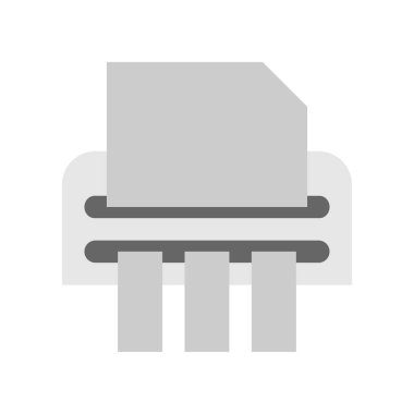 Kağıt öğütücü düz simgeler. uygulama arayüzlerinde kullanılacak ofis simgeleri.