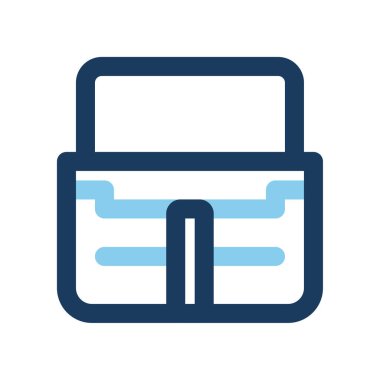 Laptop çanta simgeleri. Modern estetik için ofis renk çizgisi simgeleri web sitesi, ui ve mobil uygulama için olabilir.