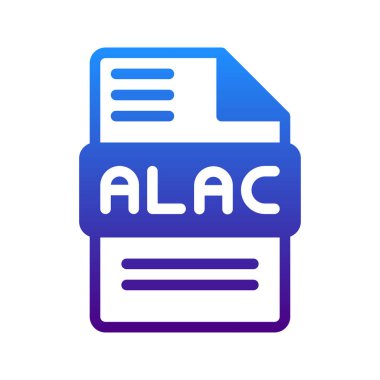 Ses dosya biçimi simgesinin derecelendirme efektli Alac sanatsal temsili