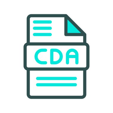 Dinamik ve şık renk çizgileri olan Cda ses dosyası simgesi