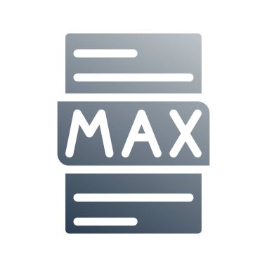 En fazla dosya tipi belge gradyan doldurma simgesi. Web sitesi, ui ve mobil uygulama için kullanılabilir.