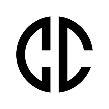 Modern Sembol Logosu Harfi CC. Yenilikçi görünmek isteyen şirketler ve markalar için uygundur..