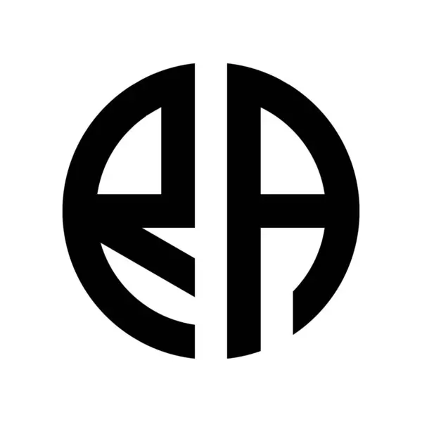 Monogram tarzında RA harfi logosu. İş ve şirket sembolü olarak kullanılabilir