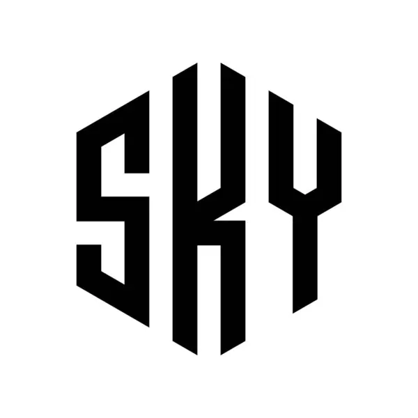 Monogram tarzında SKY logosu. Harf sembolleri iş ve şirket sembolleri için uygundur