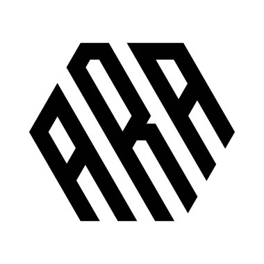 Dikkat çeken eşsiz monogram ARA Harf Logosu