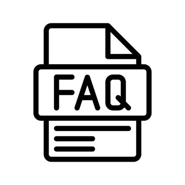 SSS Ana Hattı Simgesi. Sıkça Sorulan Sorular Simgesi Basit SSS simgesi Yardım Merkezi, Destek ve Kullanıcı Yönlendirmesi.