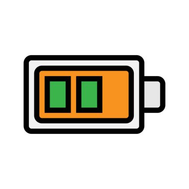 Pil Rengi Düzenlenebilir Simgesi. Yazılım ve Aygıt Tasarım Simgesi için uygundur. Vektör İllüstrasyonu.