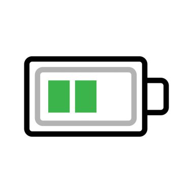 Batarya Taslak Renk Simgesi. Yazılım ve Aygıt Tasarım Simgesi için uygundur. Vektör İllüstrasyonu.