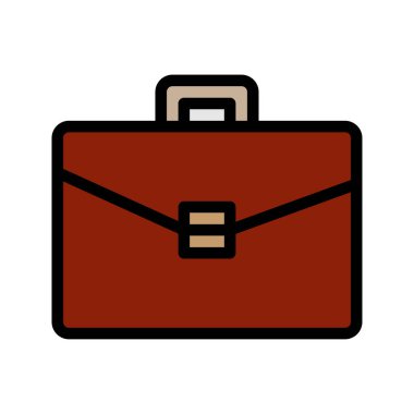 Evrak çantası Renk Simgesi. Yazılım ve Aygıt Simgesi Tasarımı için uygun. Vektör İllüstrasyonu.