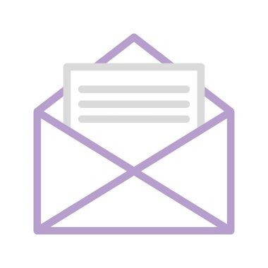 Zarf Çift Ton Simgesi. Düzenlenebilir Vuruş. Web sitesi UI ve mobil uygulamalar için kullanılabilir.